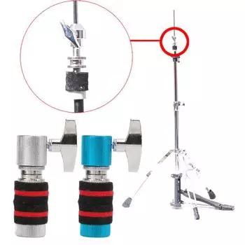 Yousheng Hi-hat Clutch Стандартная стойка Hi-hat Алюминиевая тарелка Hi-hat Clutch для джазовых барабанов, ударных инструментов, детали, аксессуары синий