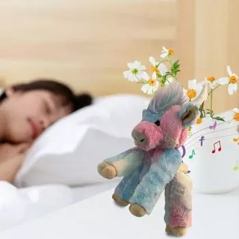 Yousheng Highland Cow плюшевая игрушка с музыкой подвижные суставы белый коричневый радужная корова плюшевая игрушка для детей взрослых чучела животных кукла украшение