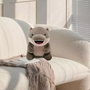 Yousheng Hippo Plush Мягкая игрушка Мягкая подушка в виде бегемота для детей и взрослых Милый карликовый бегемот Мягкий подарок A