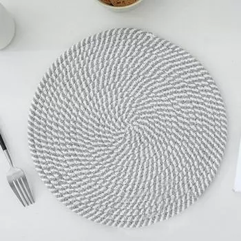 Yousheng хлопковая веревочная салфетка диаметром 30 см, термостойкая, большая подставка под горячее, деревенская подставка под миску, декор для кухонного стола коричневый
