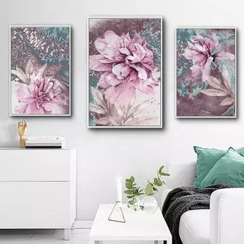Yousheng Холст Картина Домашний стиль жизни Цветочная комната Картина Плакат Настенный декор 30*40cm