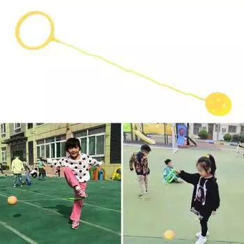 Yousheng Hoop Ball Jump Ropes Игрушка для прыжков с мячом на лодыжке для детей Спортивные игрушки для детей Интерактивная игра-скакалка для фитнеса и игр темно-синий