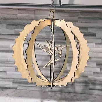 Yousheng Hummingbird Wind Spinner деревянная подвесная бабочка стрекоза подсолнух Wind Spinner садовое украшение 3D Wind Spinner для внутреннего и наружного декора Sunflower