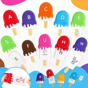 Yousheng Ice Cream Alphabet Matching Toy Детская прописная буква, обучающая игрушка для малышей, мальчиков и девочек, обучающая игра-сортировка по цветам set