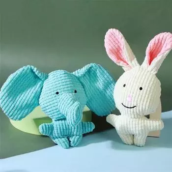 Yousheng игрушка для жевания собак и кошек, пищащая интерактивная игрушка для домашних животных с хрустящей бумагой, избавляющая от скуки и стресса, плюшевая игрушка для животных, прорезывающихся зубов, чистящая игрушка, товары для животных белый