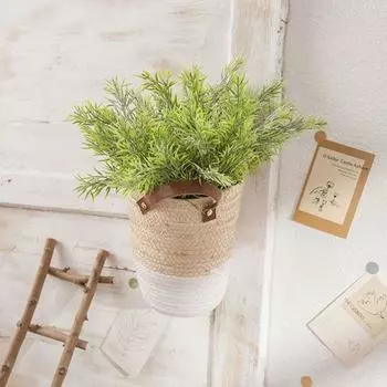 Yousheng Имитация растения Реалистичная реалистичная Не требует полива Не увядает Не выцветает Яркая цветочная композиция Поддельная спаржа Setaceus Товары для дома зелёный