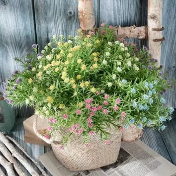 Yousheng Искусственное дыхание младенца Цветные Неувядающие без полива Реалистичные DIY Реквизит для фотографий Домашний свадебный декор Букет из искусственных цветов Товары для вечеринок жёлтый