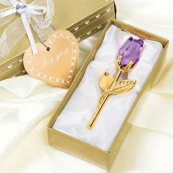 Yousheng искусственный кристалл украшение DIY ремесло 3D форма яркий цвет роза форма статуэтка День святого Валентина годовщина подарок синий