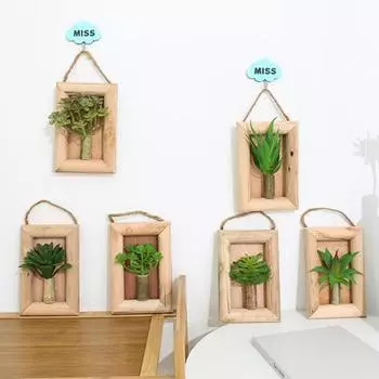 Yousheng искусственный суккулент красивый реалистичный милый настенный горшок имитация суккулента для помещения 5