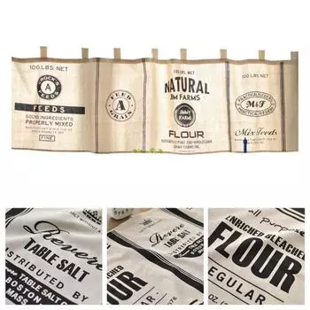 Yousheng Изысканные короткие занавески из износостойкой ткани в стиле ретро для кухни в фермерском стиле для дома A