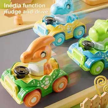 Yousheng Kids Dinosaur Car Toy Press Go Inertia Drive Detachable Dino Racing Vehicle 0-3 Toddlers Boys Girls Educational Cartoon Dinosaur Truck Toy зелёный