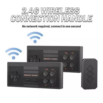 Yousheng Kids Retro Game Console Компактный дизайн Портативный AV-выход Классическая мини портативная игровая консоль с 2 контроллерами чёрный