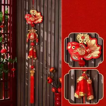 Yousheng Китайский Новый год Украшение Весенний Фестиваль Красная Счастливая Подвесная Кисточка Подвеска 2025 Год Змеи Украшение для Домашнего Декора Окна Автомобиля