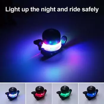 Yousheng Классический детский велосипедный звонок на руль, 3 режима, свет, чистый, громкий звук, универсальный горных велосипедов, шоссейных и горных велосипедов, аксессуары для велосипеда красный