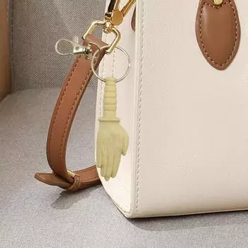 Yousheng Knifehand Keychain Good Luck Pendant Charms Keyring Portable Backpack Car Keys Home Decor Accessory телесный