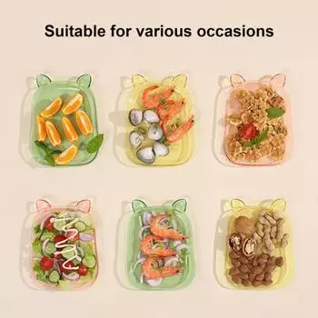 Yousheng костяное блюдо с рисунком поросенка, дизайн пищевого класса, легко чистится, многофункциональный настольный поднос для мусора, тарелка для закусок розовый