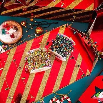 Yousheng красочная гирлянда из лампочек рождественская мини-поддельная гирлянда из пластиковых лампочек гирлянда из бусин украшение для кукольного домика вечеринка свадьба декор 50cm зелёный