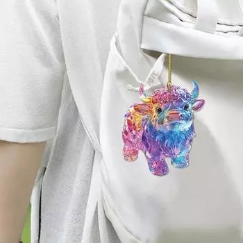 Yousheng Красочные украшения в виде животных Акриловый брелок для ключей Рюкзак Подвесные украшения Аксессуары для зеркала заднего вида автомобиля Сумка для ключей Украшения на День святого Валентина D