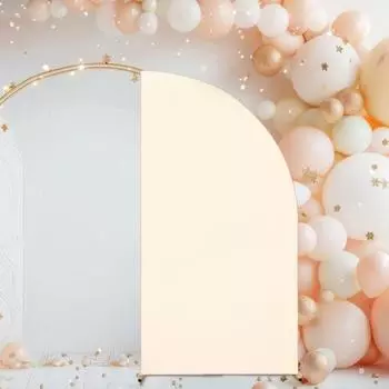 Yousheng крышка для арки в виде полумесяца, чехол для свадебного фона, эластичная тканевая крышка для арки в виде полумесяца высотой 6 футов, помолвка, детский душ фиолетовый