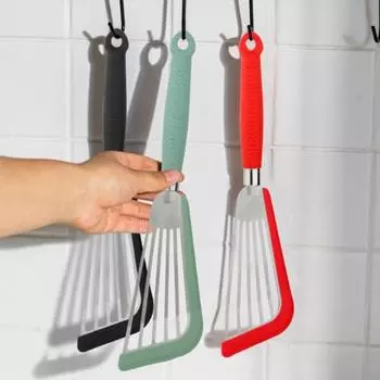 Yousheng Кухонная лопатка с антипригарным покрытием, термостойкая силиконовая ручка, нескользящая кухонная лопатка для дома красный