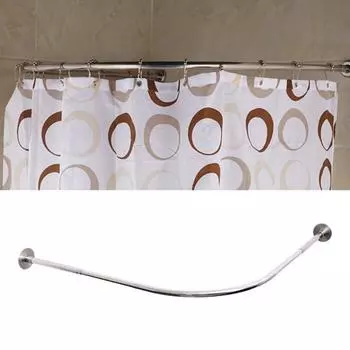 Yousheng L-образный карниз для занавески для душа из нержавеющей стали, телескопический регулируемый угловой штанга для ванной комнаты, ванна, черный карниз для душа, 90 градусов S