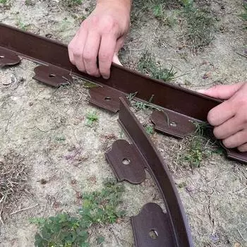 Yousheng Ландшафтный бордюр с шипами Простая установка Не требует раскопок Устойчивый к атмосферным воздействиям Универсальный дизайн Цветочные клумбы Набор для садовой окантовки зелёный