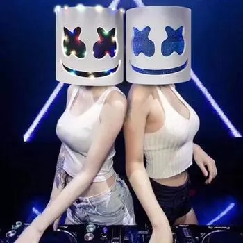 Yousheng LED DJ Face Cushion музыкальный фестиваль Полная Голова Подушка для лица Шлем для Хэллоуина Косплей Костюм для карнавала