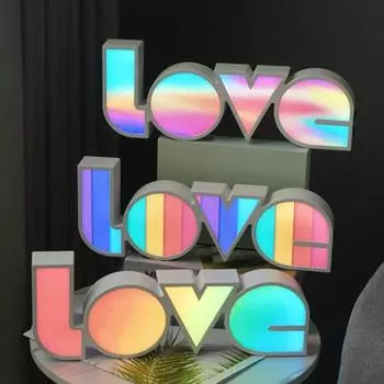 Yousheng Love Декоративный световой короб LED Love Letters Night Light Dreamy Glow Marquee Light Box Light Up Box Gift for Lover F