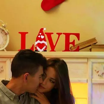 Yousheng Love Деревянные буквы алфавита украшения на День святого Валентина Красные деревянные ломтики Украшение стола DIY Поделки для дома Отель Торговый центр красный