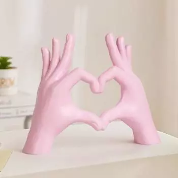 Yousheng Love Gesture Статуэтка из смолы Love Heart Hands Скульптура Настольный декор Скульптура Heart Gesture для дома Свадьба Помолвка Подарок C фиолетовый