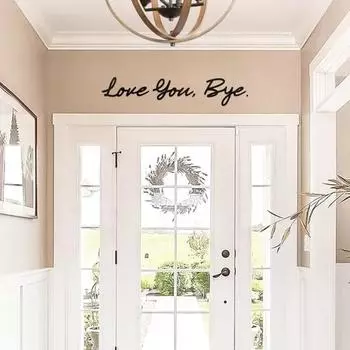 Yousheng Love You Bye Деревянный знак Настенное украшение с клеевыми точками для дома, гостиной, спальни, прихожей, 3D-буквы, наддверный настенный художественный орнамент A
