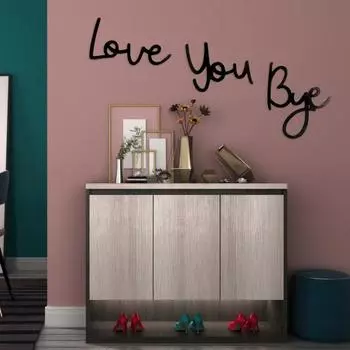 Yousheng Love You Bye Wooden Sign Wall Decor Family Love Sign Wood Wall Art Entryway Welcome Sign for Home Office Sets