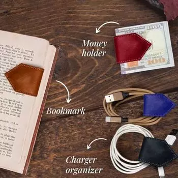 Yousheng Магнитная закладка Искусственная кожа Магнитная закладка-клипса для страниц Романы Кулинарные книги Журналы Аксессуары для чтения светло-коричневого