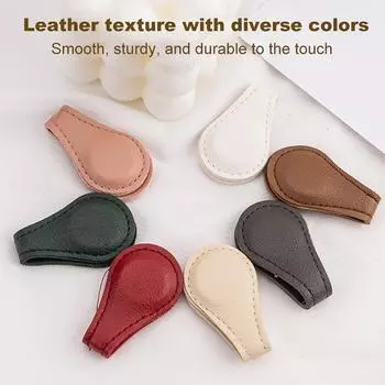 Yousheng Магнитная закладка из искусственной кожи Безопасная магнитная клипса Маркеры страниц Легкий дизайн Закладка для чтения ручной работы белый