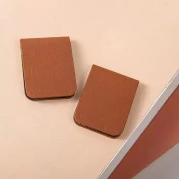 Yousheng Магнитная закладка из искусственной кожи Магнитная застежка Книжный зажим Тонкий уголок Подходит для чтения Трекер прогресса Маркер страниц светло-желтого