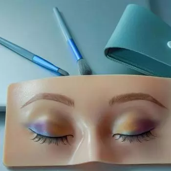 Yousheng Makeup Practice Pad Реалистичный обучающий мягкий силиконовый коврик для бровей и ресниц Тени для век 3D-манекен для практики Учебные принадлежности