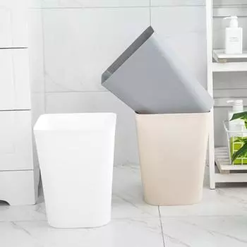 Yousheng Маленькая мусорная корзина, мусорное ведро, большая емкость, однотонный, легко моется, для использования в помещении и на улице, пластиковый мусорный бак чёрный
