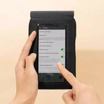 Yousheng Маленькая сумка через плечо для сотового телефона, противоугонная сумка для телефона с прозрачным окном, кошелек из искусственной кожи для женщин абрикосовый