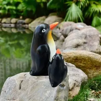 Yousheng Мать Детеныш Пингвина Статуэтка Два Пингвина Статуя Из Смолы Животное Скульптура Внутреннее Уличное Садовое Настольное Украшение Орнамент Penguin