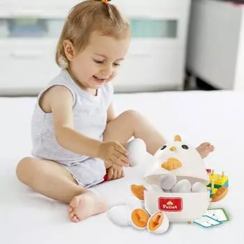 Yousheng Matching Eggs Puzzle Set 24Pcs. Обучающая игрушка для сортировки по номерам и формам. Игра для развития моторики у детей. Обучающая игрушка для малышей. 1 Set