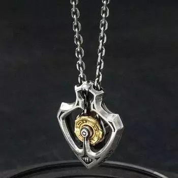 Yousheng Механическое вращающееся ожерелье с подвеской в виде шестеренки в стиле ретро-панк для мужчин и женщин, ювелирные изделия из сплава для повседневной носки и подарков золотистый