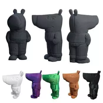 Yousheng Meme Dog Украшение 3D-печатная фигурка собаки Chill Buddy, настольная стоящая собака в одежде, брюках и обуви, подарок для любителей мемов, детей и взрослых коричневый