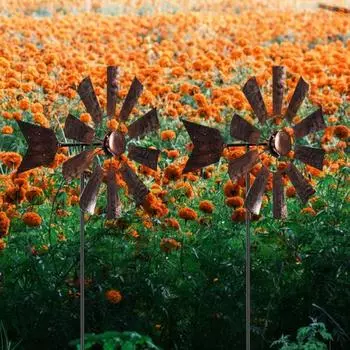Yousheng Металлический Двор Ветряная Мельница Украшение Винтаж Водонепроницаемый Сад Ветер Спиннеры Патио Орнамент для Двора Сад Патио Газон Открытый A