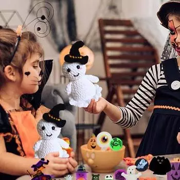 Yousheng Милая Подушка-Призрак Плюшевые Декоративные Подушки на Хэллоуин для Домашнего Дивана Кровати Белые Украшения-Призраки Мягкий Веселый Декор Для Комнаты Подарок белый