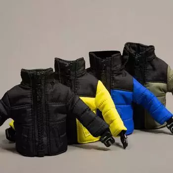 Yousheng Mini Down Jacket Keychain Fabric Zip Key Chain Cool Funny Key Jacket Gift Men Women Fashion Accessories чёрный