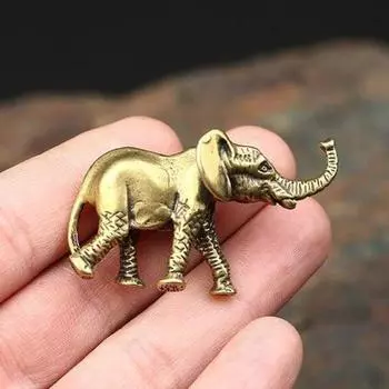 Yousheng Mini Elephant Ornament Retro Solid Alfon Elephant Figure Настольная статуэтка слона для приборной панели автомобиля, домашнего офиса, стола, декора B