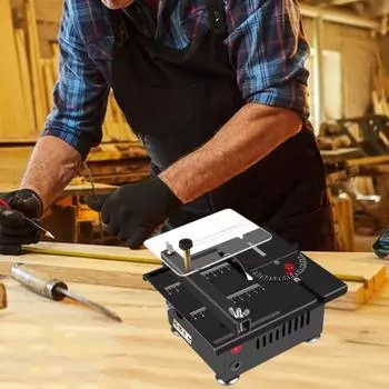 Yousheng Mini Многофункциональная настольная пила Мощный двигатель 6000 об/мин Высокоскоростная компактная конструкция Портативная настольная пила Режущий инструмент A