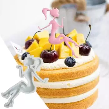 Yousheng Минималистская форма для леденцов на палочке с антипригарным покрытием из силикона с изображением феи-девушки, форма для конфет, аксессуары для торта чистый