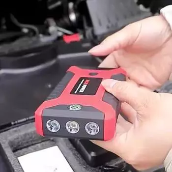 Yousheng Многофункциональное автомобильное пусковое устройство для аккумулятора со светодиодным фонариком Простое в использовании портативное зарядное устройство 12 В, пусковое устройство для аккумулятора A красный