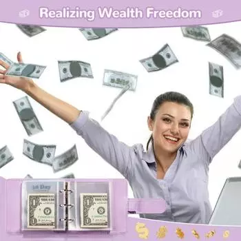 Yousheng Money Binder для экономии денег, 30 конвертов, бюджетная книга, органайзер для денег из искусственной кожи для дома, школы, путешествий темно-зеленого